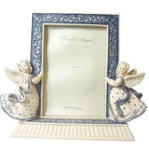 Vtg 2001 Sarahs Angels MindSpring 4x6" Picture Frame Angel Figurines GrannyCore